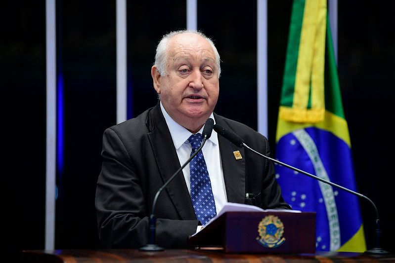 George Legmann, em 2023, durante sessão especial do Senado Federal que marcou o Dia do Holocausto e do Heroísmo | Pedro França/Agência Senado