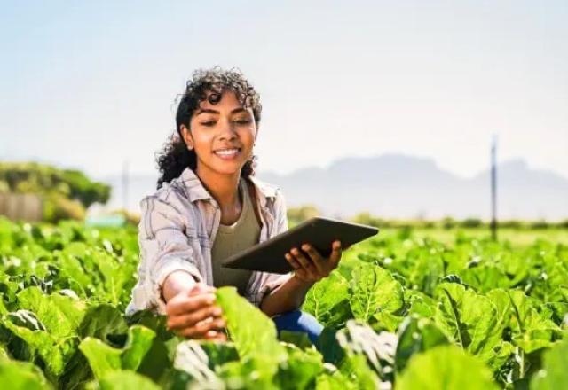 imagem de produtor no campo