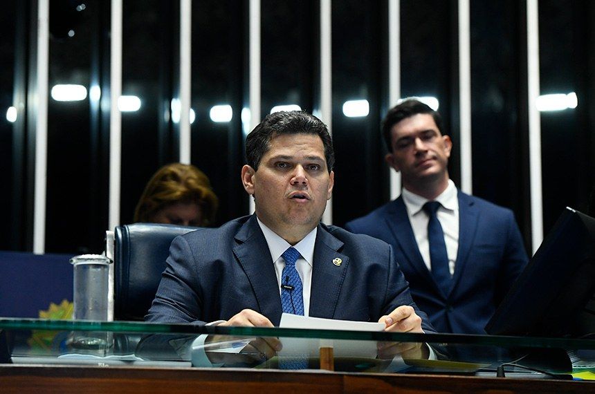 Presidente do Senado, Davi Alcolumbre, em sessão no Senado Federal | Foto: Marcos Oliveira/Agência Senado