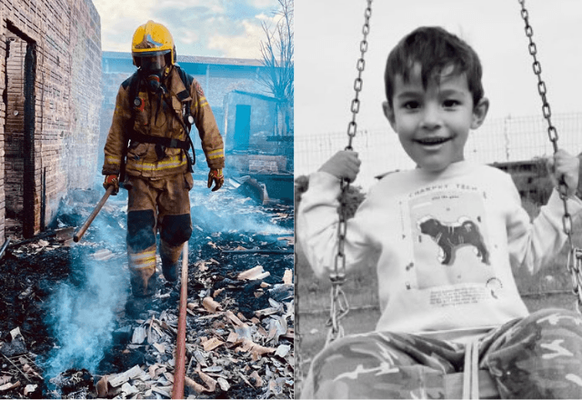 Criança de 4 anos é enterrada após incêndio destruir casas em Taquara, no Rio Grande do Sul | Foto :reprodução