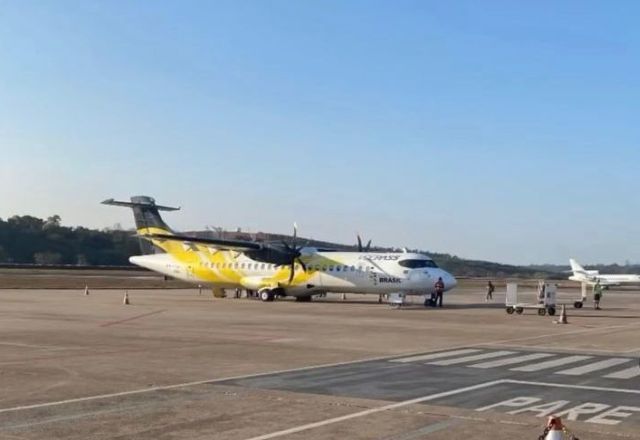 Avião da Voepass que precisou interromper voo e retornar para Minas | Reprodução/Redes sociais