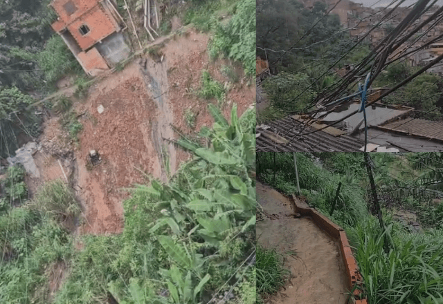 Deslizamento é registrado em Osasco, na Grande São Paulo | Reprodução
