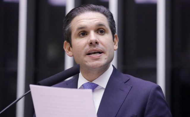 O presidente da Câmara dos Deputados, Hugo Motta (Republicanos/PB) em solenidade de abertura na casa.