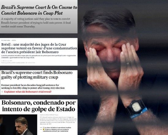 Imprensa internacional repercute a condenação do ex-presidente Jair Bolsonaro | Foto: Arte/Reprodução