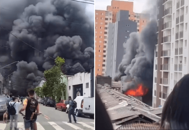 Incêndio atinge galpão no Brás (SP) | Reprodução