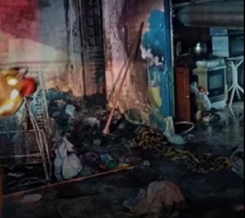 Imagens do incêndio na casa | Divulgação/ PMDF