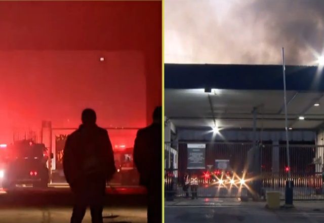 Grande incêndio atinge centro de distribuição em SP 