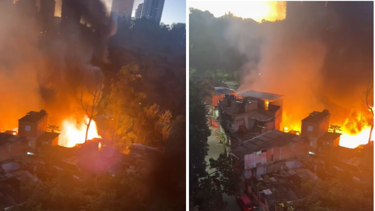 Imagem da notícia: Incêndio atinge área de Paraisópolis, na zona sul de SP Imagem da notícia: Incêndio atinge área de Paraisópolis, na zona sul de SP
