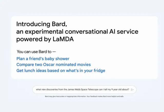 inteligencia artificial do google, bard erra no primeiro teste publico