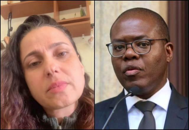 Isabel Rodrigues, professora de Sto. André (SP), acusa Silvio Almeida. (Crédito: Reprodução/Montagem)