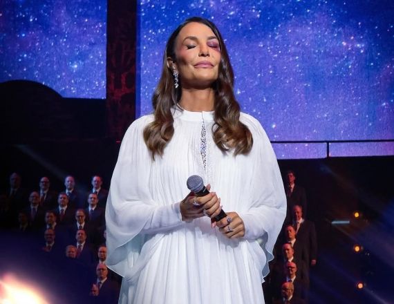 Ivete Sangalo durante apresentação no ginásio do Ibirapuera, em São Paulo, no sábado (28) | Reprodução/Instagram @ivetesangalo 