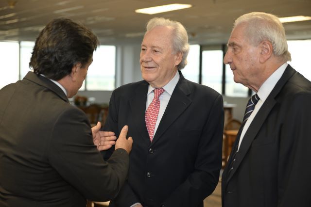 O ministro Ricardo Lewandowki, ao centro, durante evento da CACB (Divulgação)