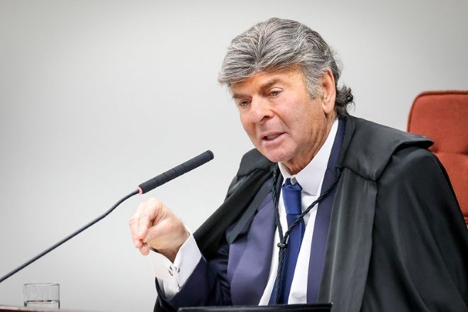 O ministro Luiz Fux durante seu voto no julgamento sobre tentativa de golpe de Estado no STF | Gustavo Moreno/STF