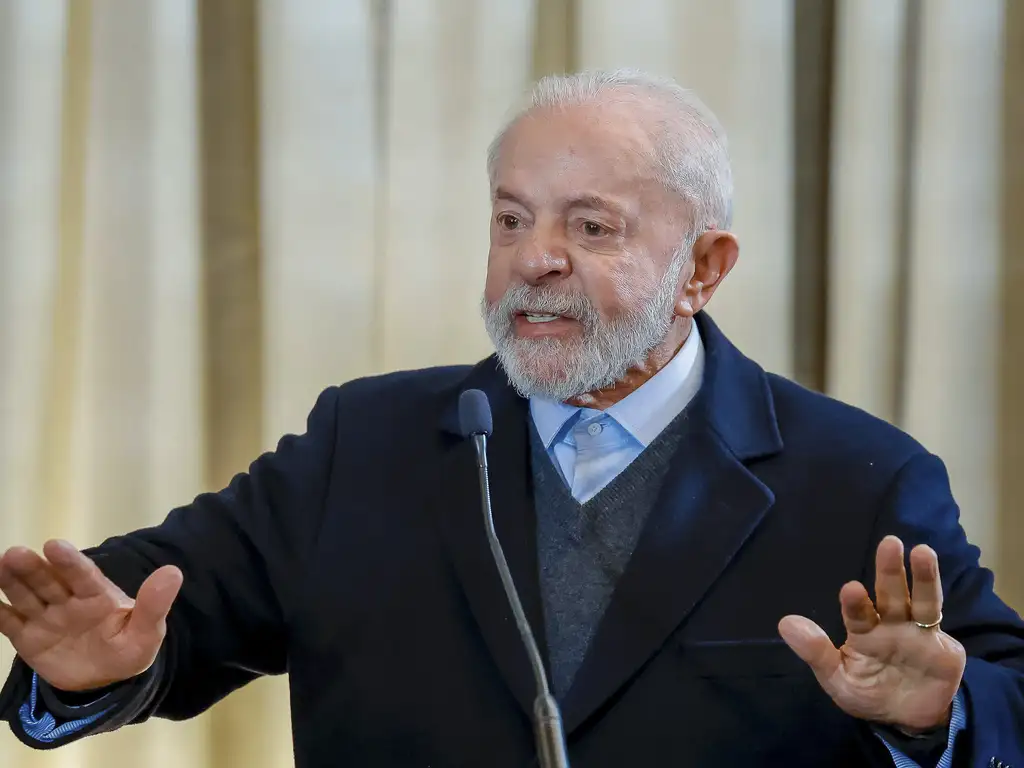 O presidente Lula durante entrevista coletiva na Rússia (Ricardo Stuckert/PR)