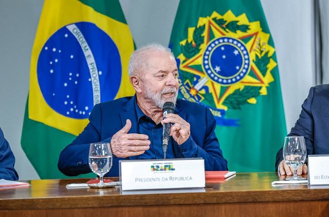 O presidente Lula em reunião no Palácio do Planalto (Ricardo Stuckert/PR)