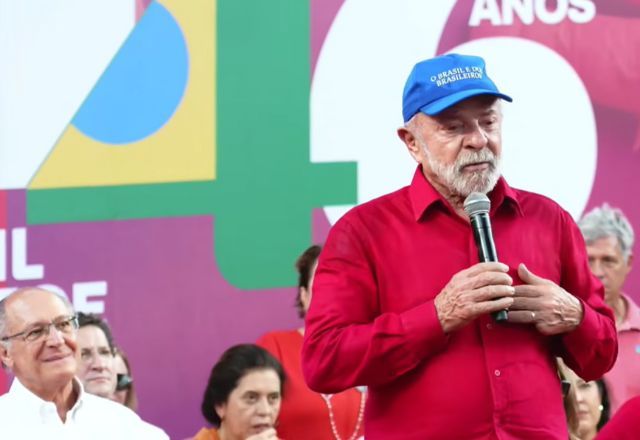 Lula (PT) discursa no aniversário de 46 anos do Partido dos Trabalhadores | Reprodução/YouTube