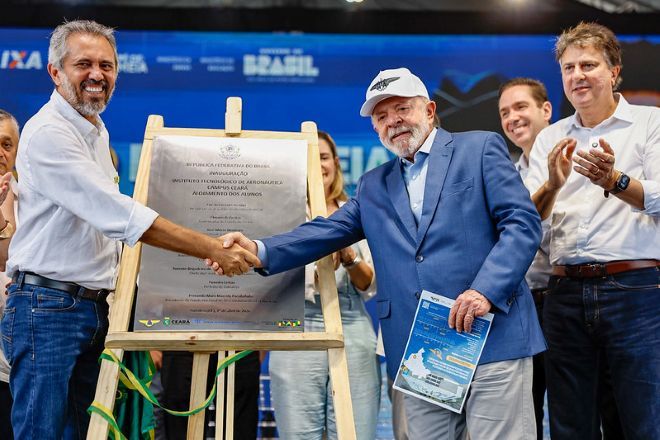 Lula na inauguração do campus do ITA no Ceará | Divulgação/Ricardo Stuckert/PR