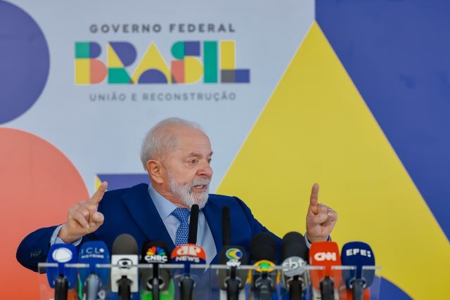 O presidente Lula em entrevista coletiva no dia 30 de janeiro (Ricardo Stuckert/PR)