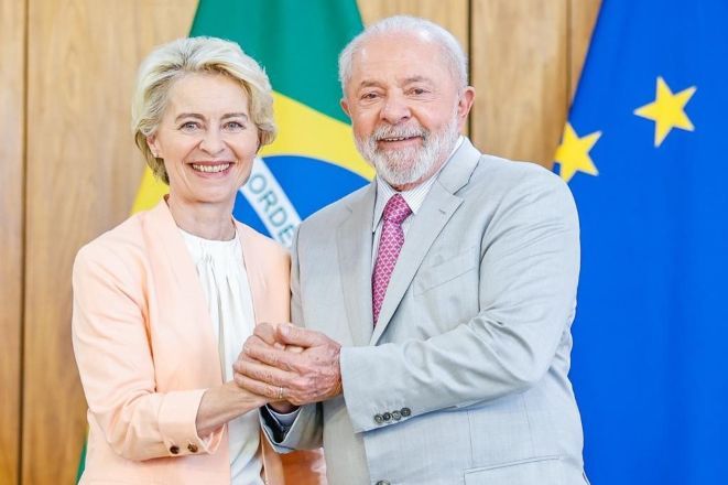 Presidente Lula e presidente da Comissão Europeia, Ursula von der Leyen | PR / RicardoStuckert