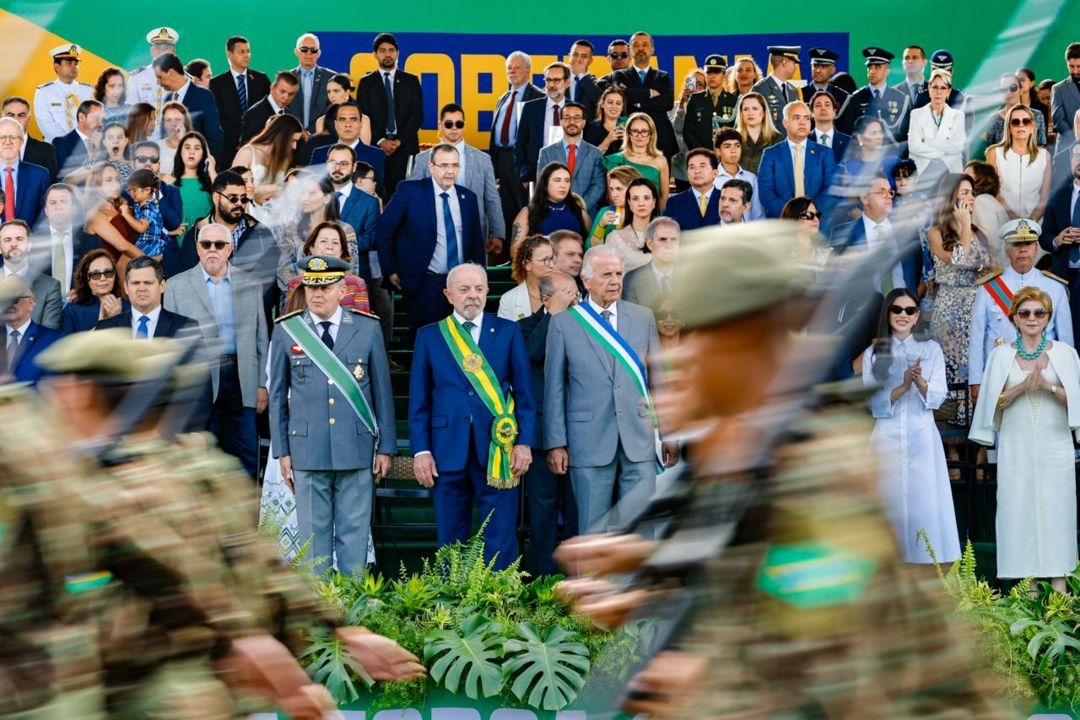 O presidente Lula durante desfile do 7 de Setembro, em Brasília | Ricardo Stuckert