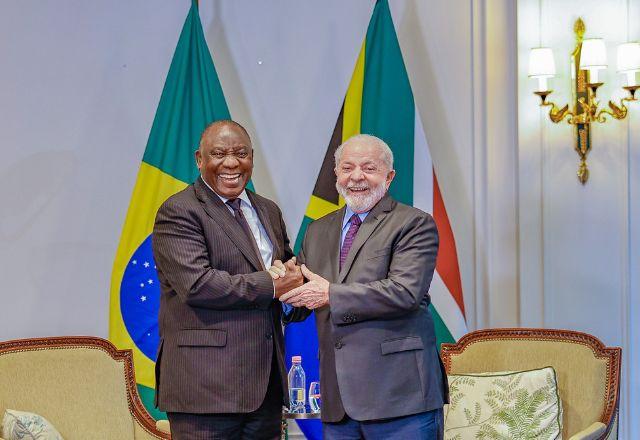 lula e Cyril Ramaphosa, presidente da África do Sul