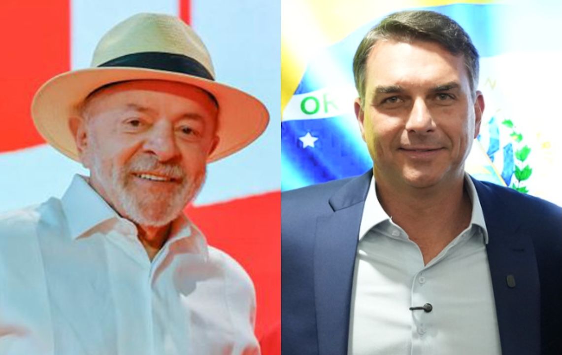 O presidente Lula (PT) e o senador Flávio Bolsonaro (PL) | Reprodução