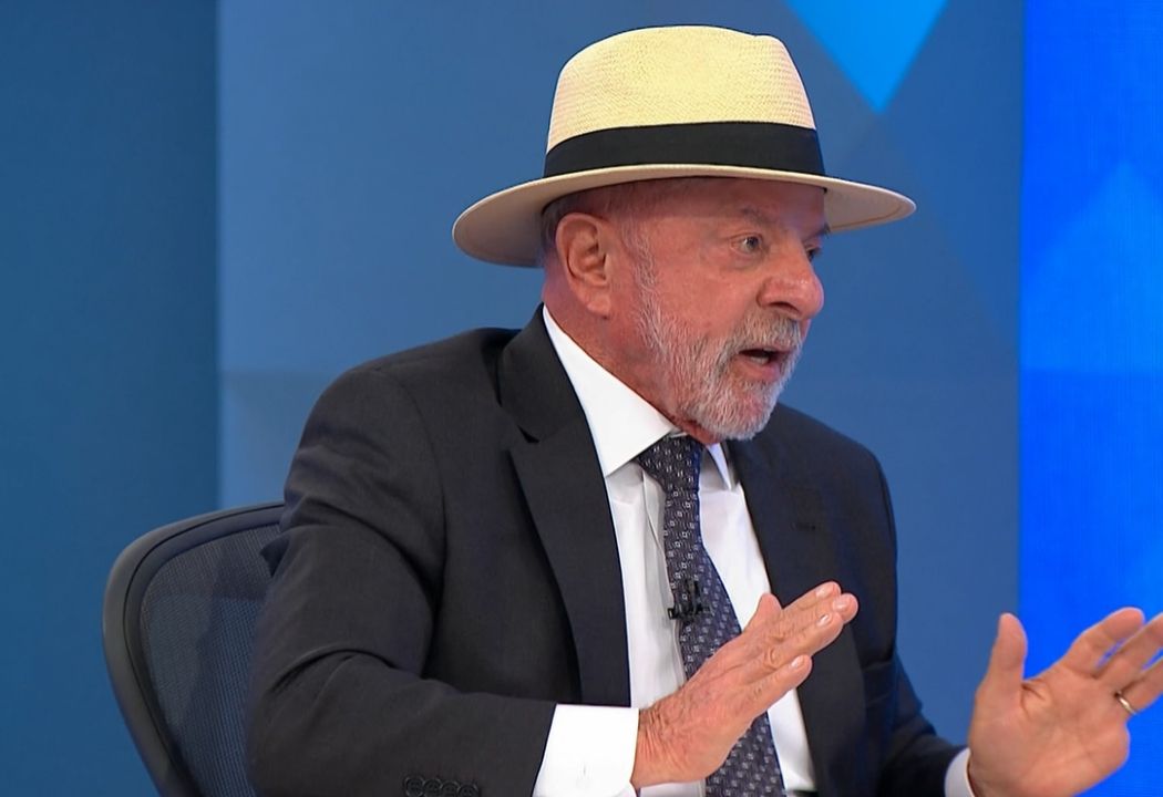 O presidente Lula durante sabatina do Jornal Nacional | Reprodução/TV Globo