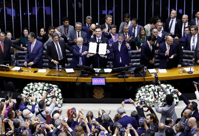 Lula no Congresso em votação da Reforma Tributária | Reprodução Alan Santos/Câmara