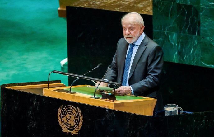 O presidente Lula durante a Conferência Internacional de Alto Nível sobre a Palestina, realizada na sede da ONU, em Nova York | Ricardo Stuckert/PR
