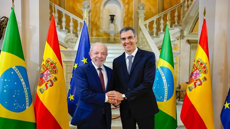 O presidente Luiz Inácio Lula da Silva (PT) e o primeiro-ministro da Espanha, Pedro Sánchez | Ricardo Stcukert/PR