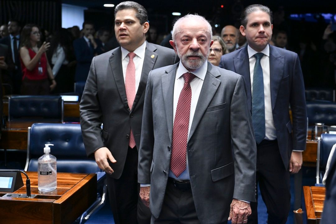 O presidente Lula (PT) em sessão no Senado para a prmulgação da PEC do fim da 6x1 | Edilson Rodrigues/Agência Senado