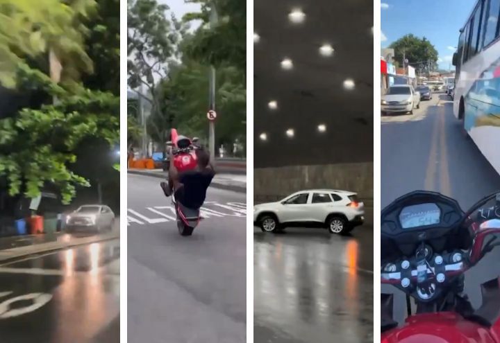 Motorista invade ciclovia em alta velocidade no Rio de Janeiro 
