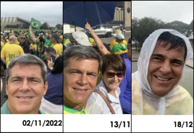 General Mário Fernandes, alvo da PF, registrou participação em atos golpistas no celular. (Crédito: Reprodução/PF)