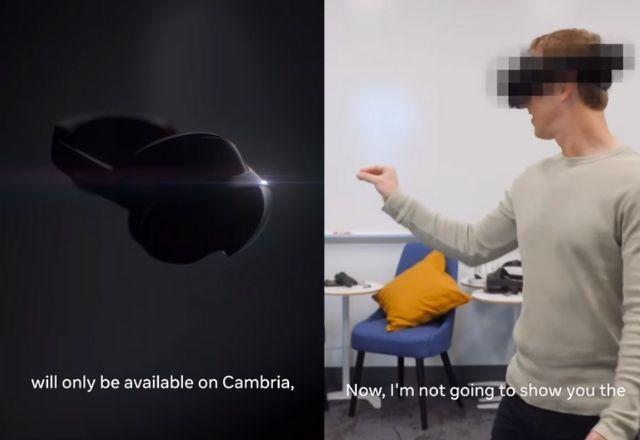 mark zuckerberg testa o oculos project cambria, a aposta de dispositivo de realidade virtual da meta