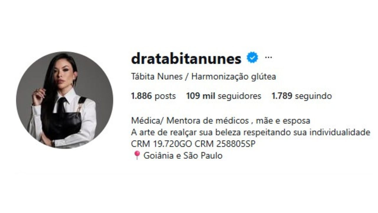Médica Tábata Nunes já foi alvo de ação judicial em caso de aplicação de PMMA | Reprodução redes sociais