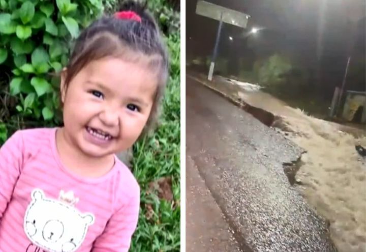 Menina de dois anos foi levada pela enxurrada que invadiu sua casa