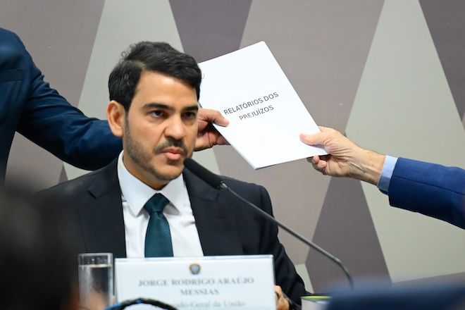O advogado Jorge Messias, indicado ao STF, no Senado | Andressa Anholete/Agência Senado