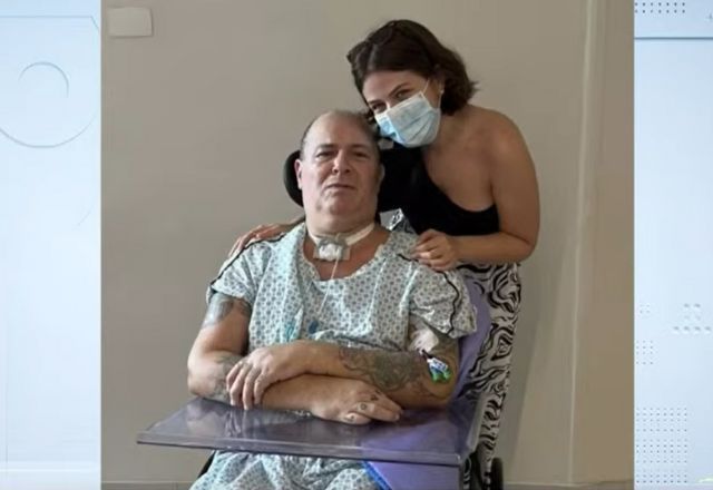 O músico Mingau e a filha Isabella