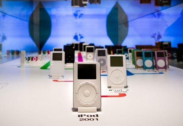 modelos do ipod em exposição