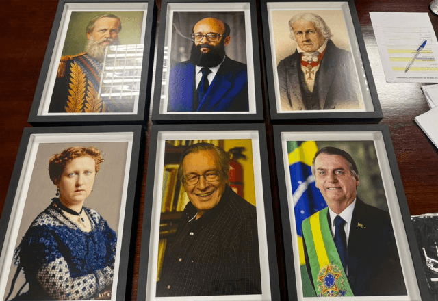 Molduras em novo gabinete de Cabo Gilberto | Foto: reprodução