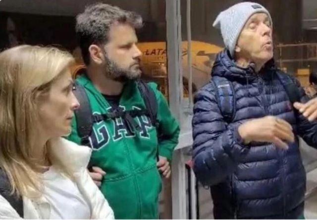 O trio acusado de hostilizar Alexandre de Moraes (Reprodução)
