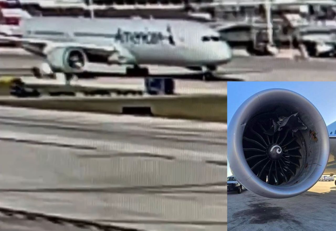 Vídeo mostra motor de avião sugando caminhão de carga em aeroporto dos EUA