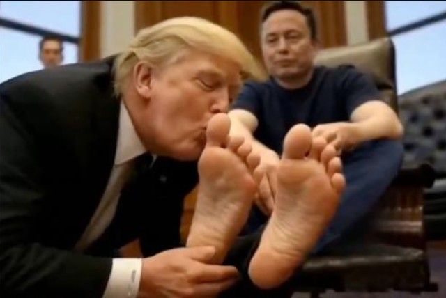 Governo dos EUA investiga vídeo falso de Trump lambendo pés de Musk