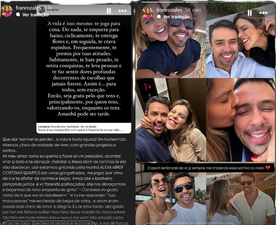 Companheira de vítima de avião expressa pesar um dia após acidente. | Reprodução/Redes Sociais