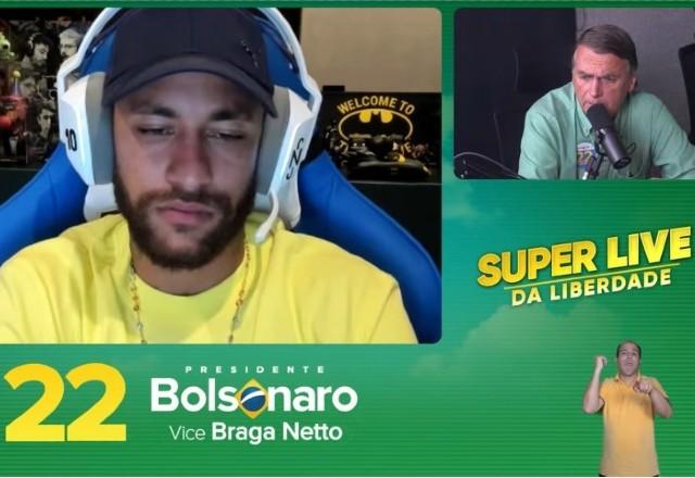 neymar em live com bolsonaro