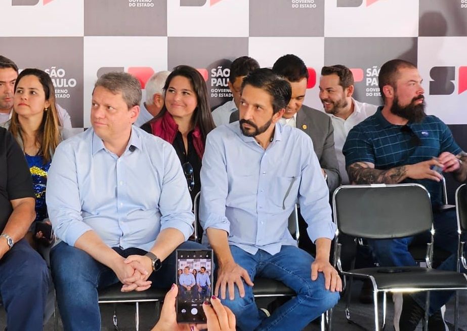 Tarcísio e Nunes fazem agenda conjunta e governador anuncia vice de prefeito. | Leonardo Rodrigues/SBT News