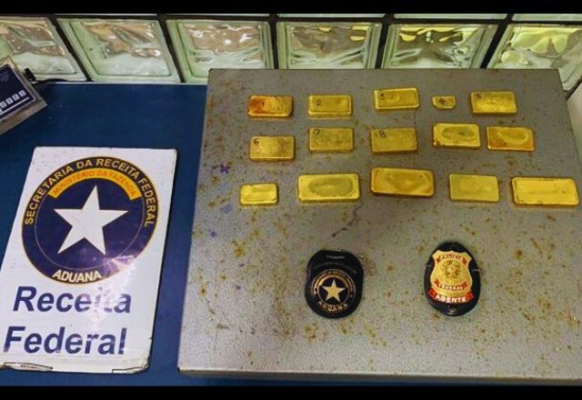 Material apreendido pela PF e Receita na Operação Pirâmide de Ouro, em Belém (PA). Foto: Divulgação/PF