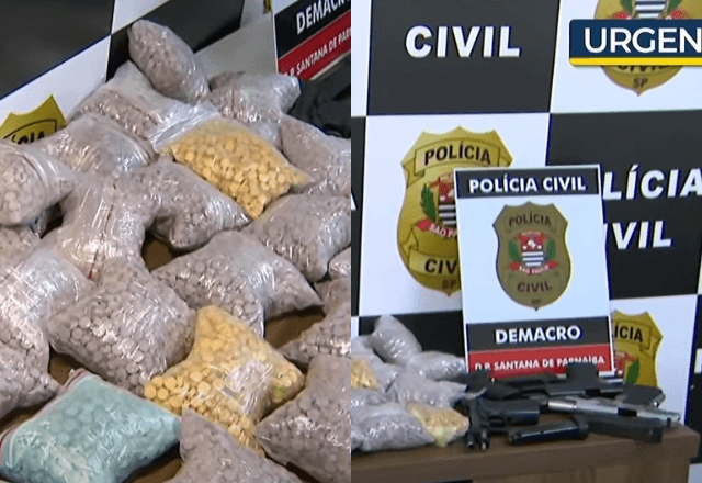 Drogas apreendidas durante a operação | Reprodução