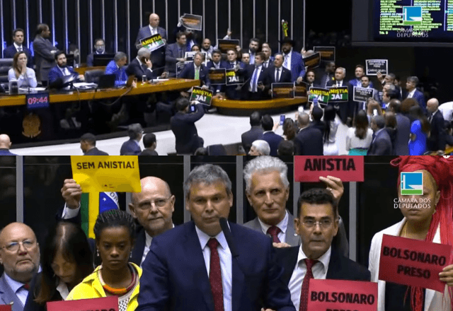 Embate entre parlamentares governistas e oposição no plenário da Câmara dos Deputados | Reprodução
