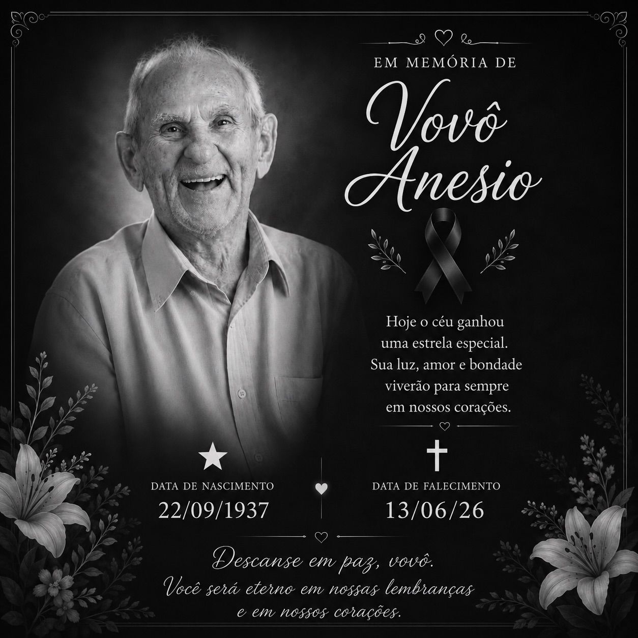 Família comunica morte do vovô do Brasil | Reprodução/redes sociais